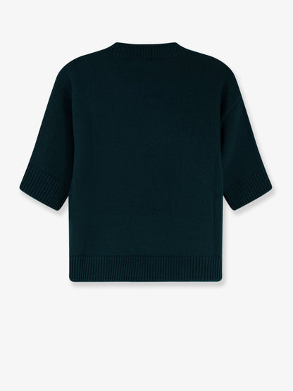 Wool sweater with frontal logo embroidery thumbnail