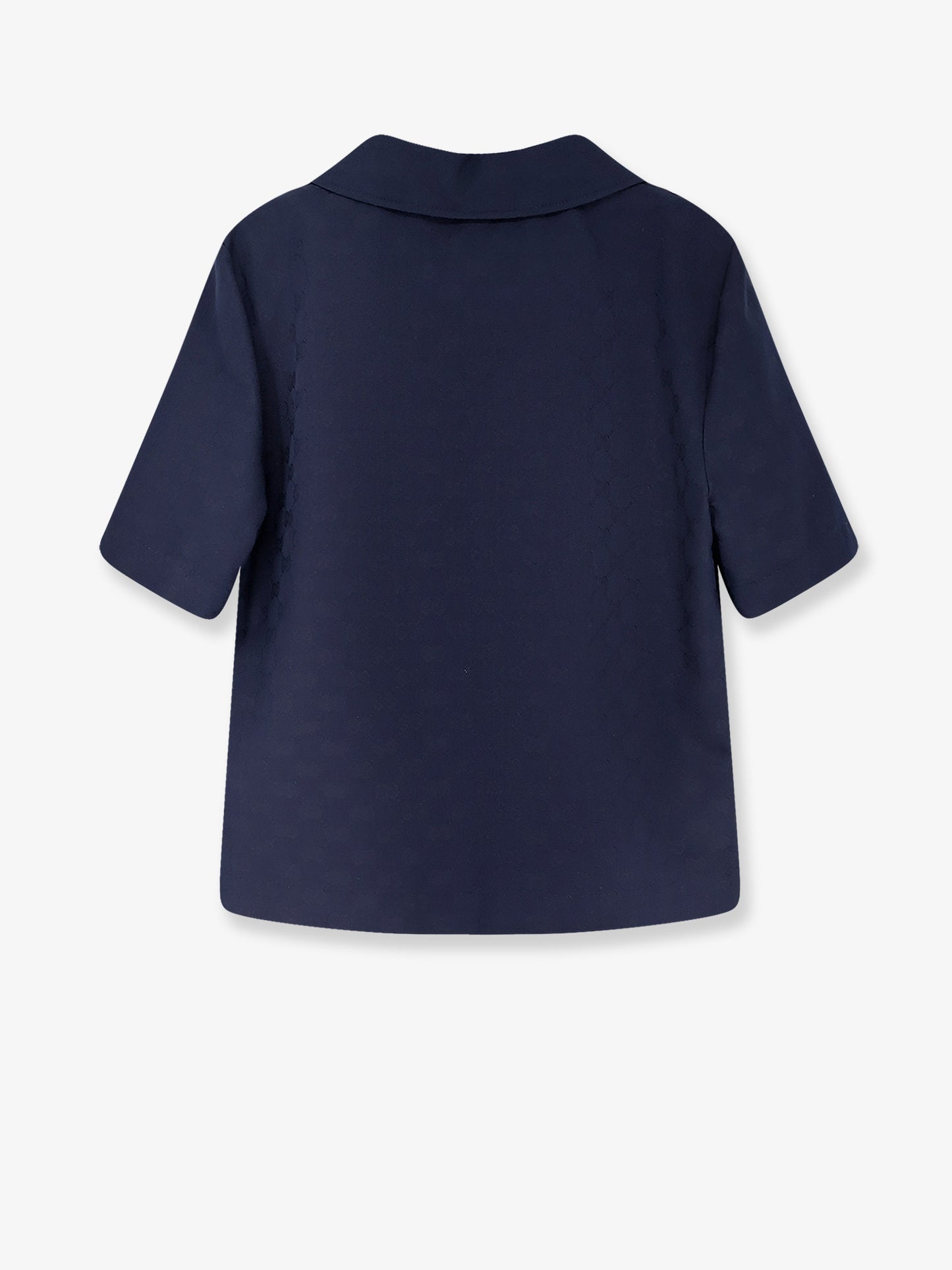 Fabric polo shirt with GG pattern