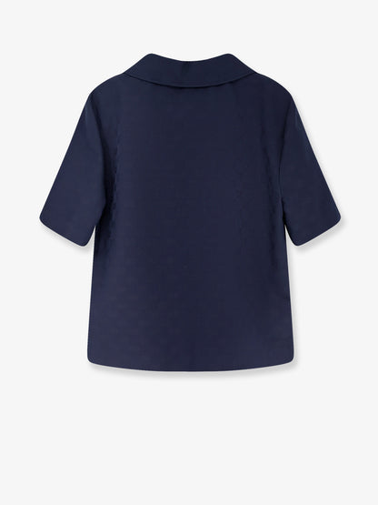 Fabric polo shirt with GG pattern thumbnail