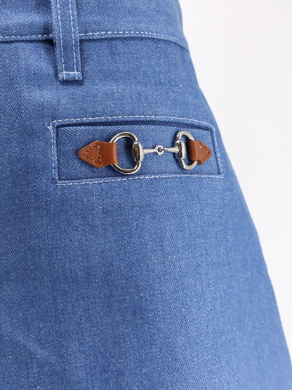 Cotton shorts with frontal iconic Horsebits thumbnail