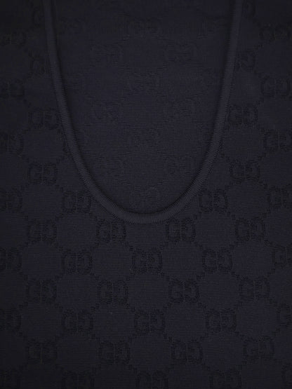 Viscose blend top with all-over GG motif thumbnail