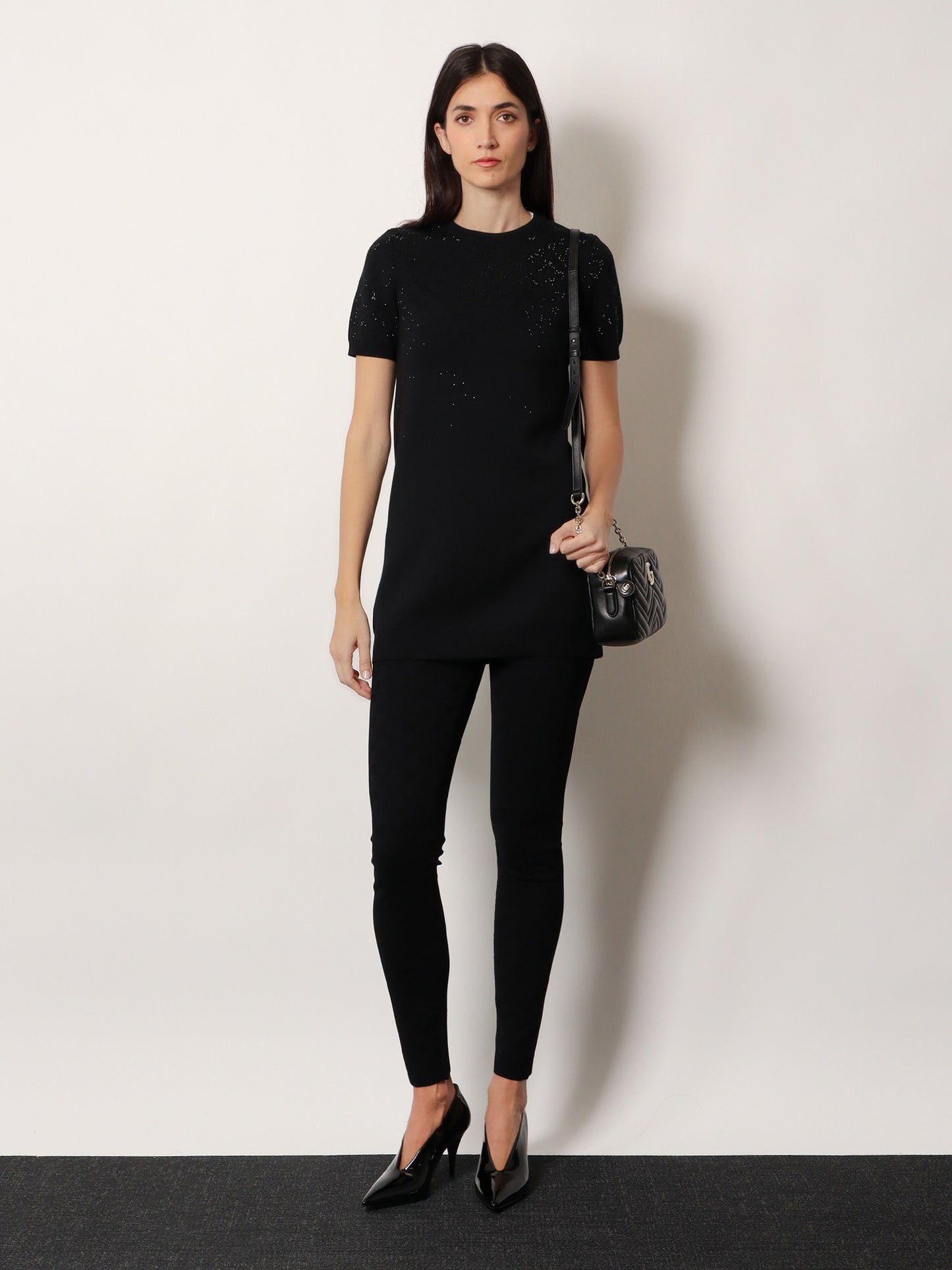 Viscose blend leggings with all-over GG motif