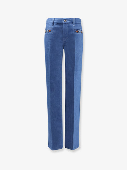 Cotton jeans with iconic frontal Horsebits thumbnail