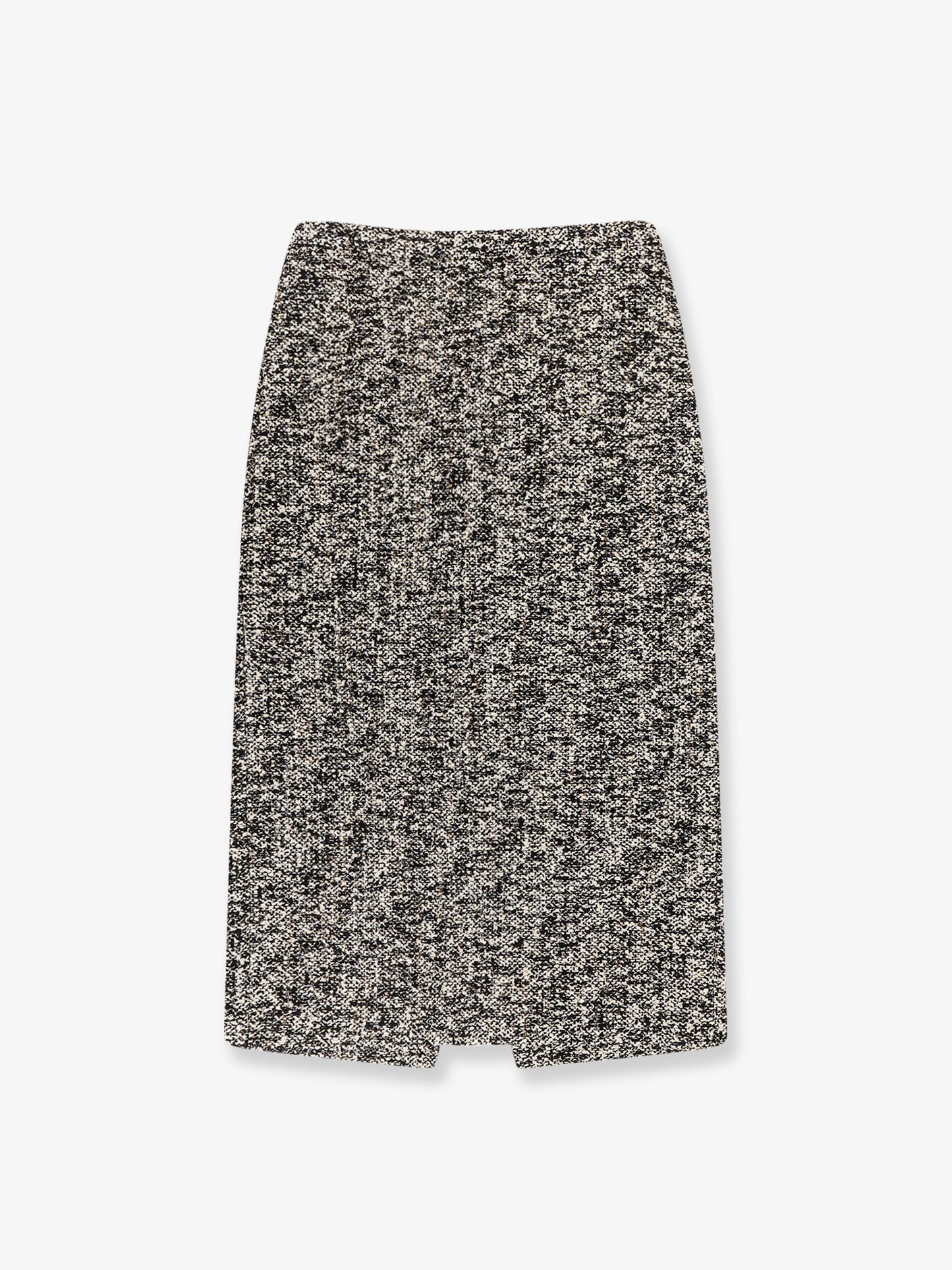Midi skirt in laminated bouclé fabric