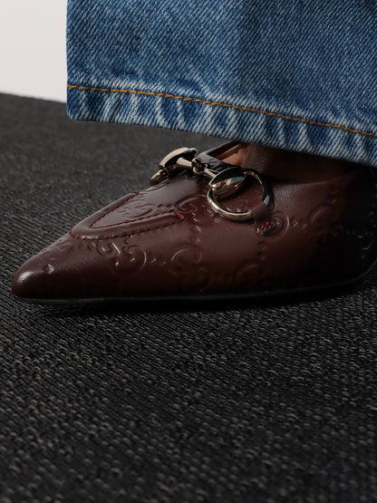 GG leather décolleté thumbnail