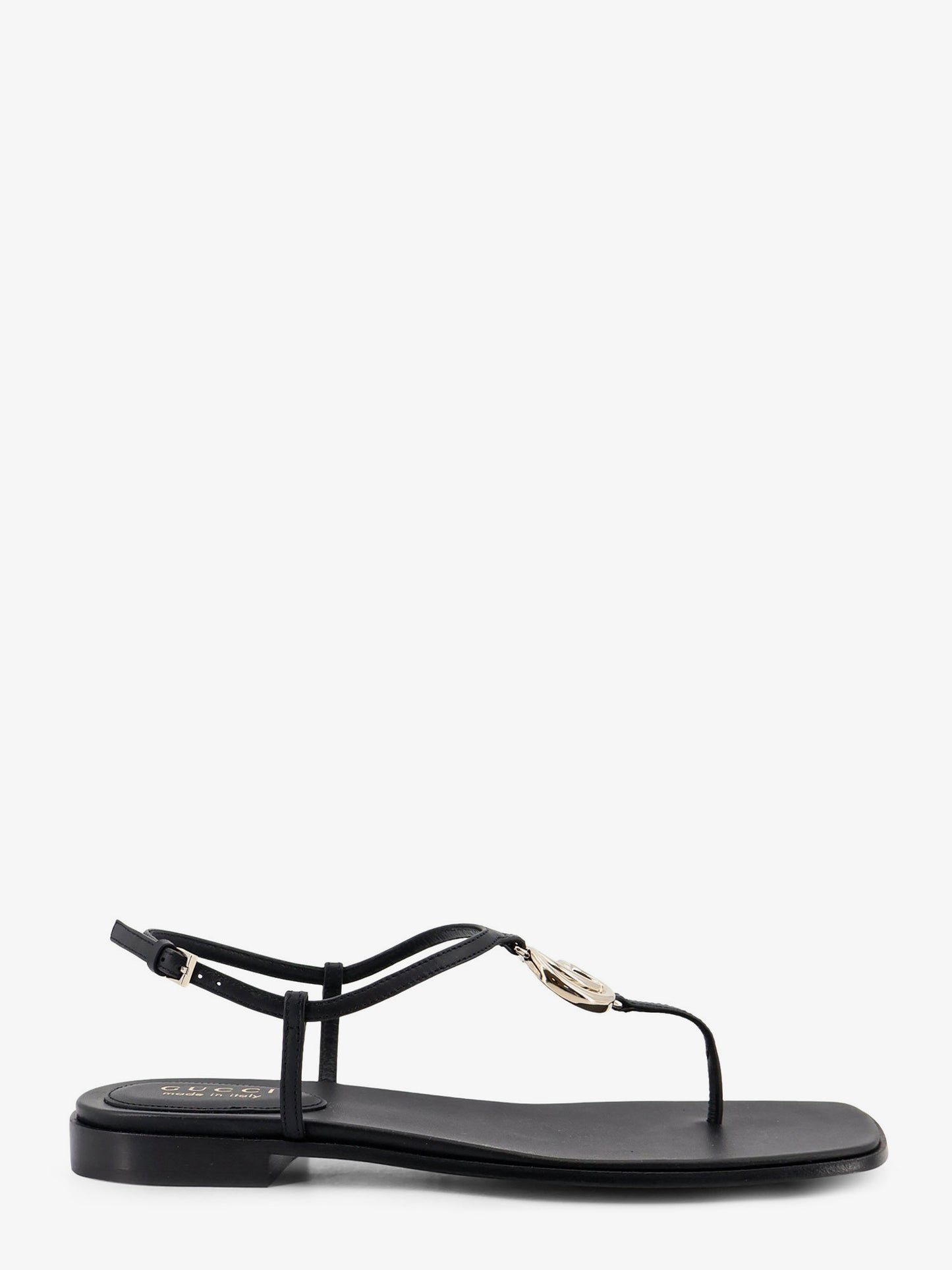 Lifford leather sandals with metal GG logo