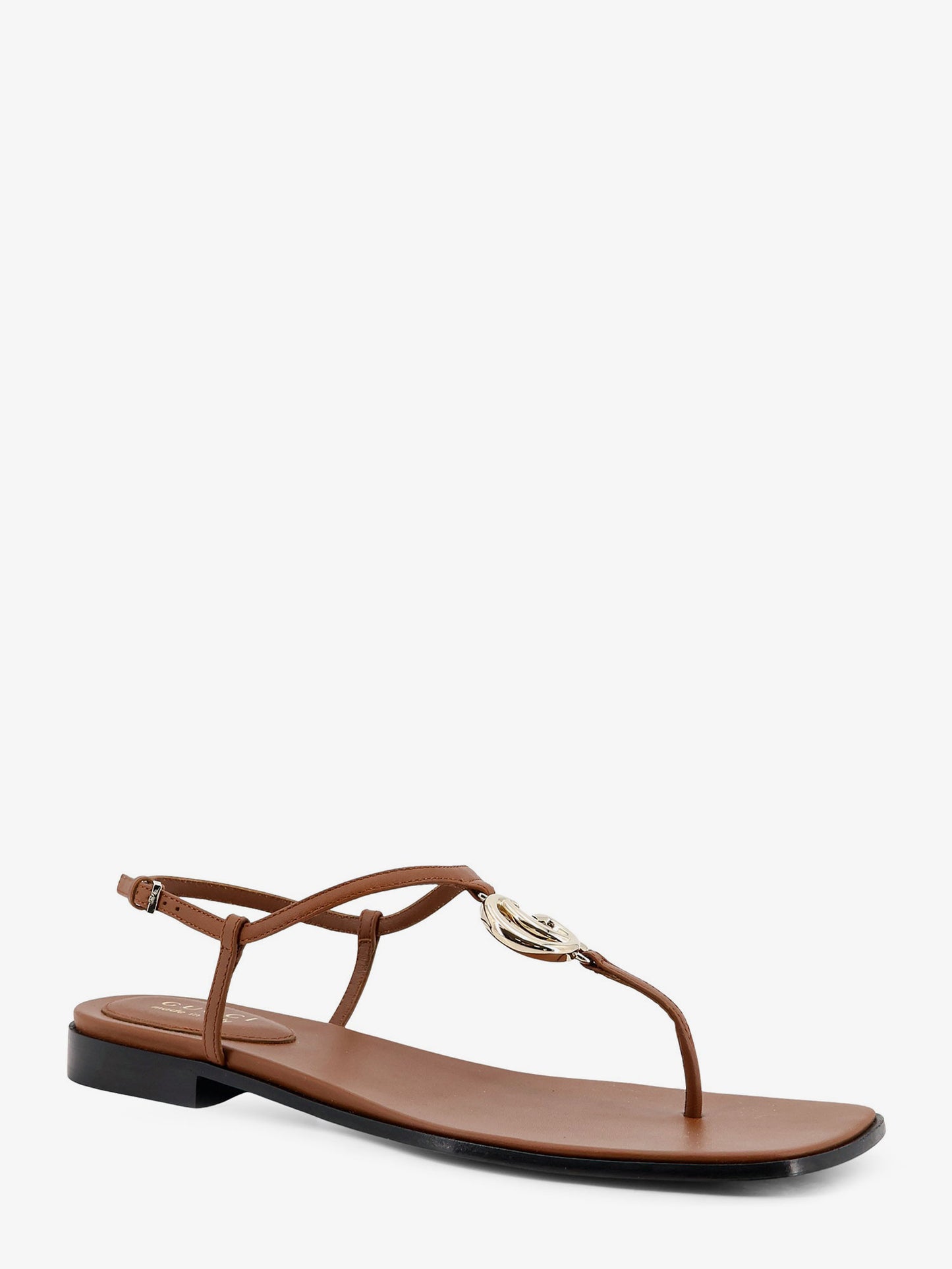 Lifford leather sandals with metal GG logo