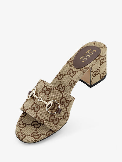 GG fabric sandals with metal Horsebit thumbnail
