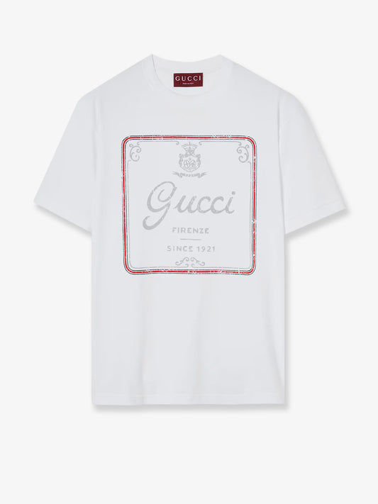 Cotton T-shirt with Gucci Firenze 1921 print