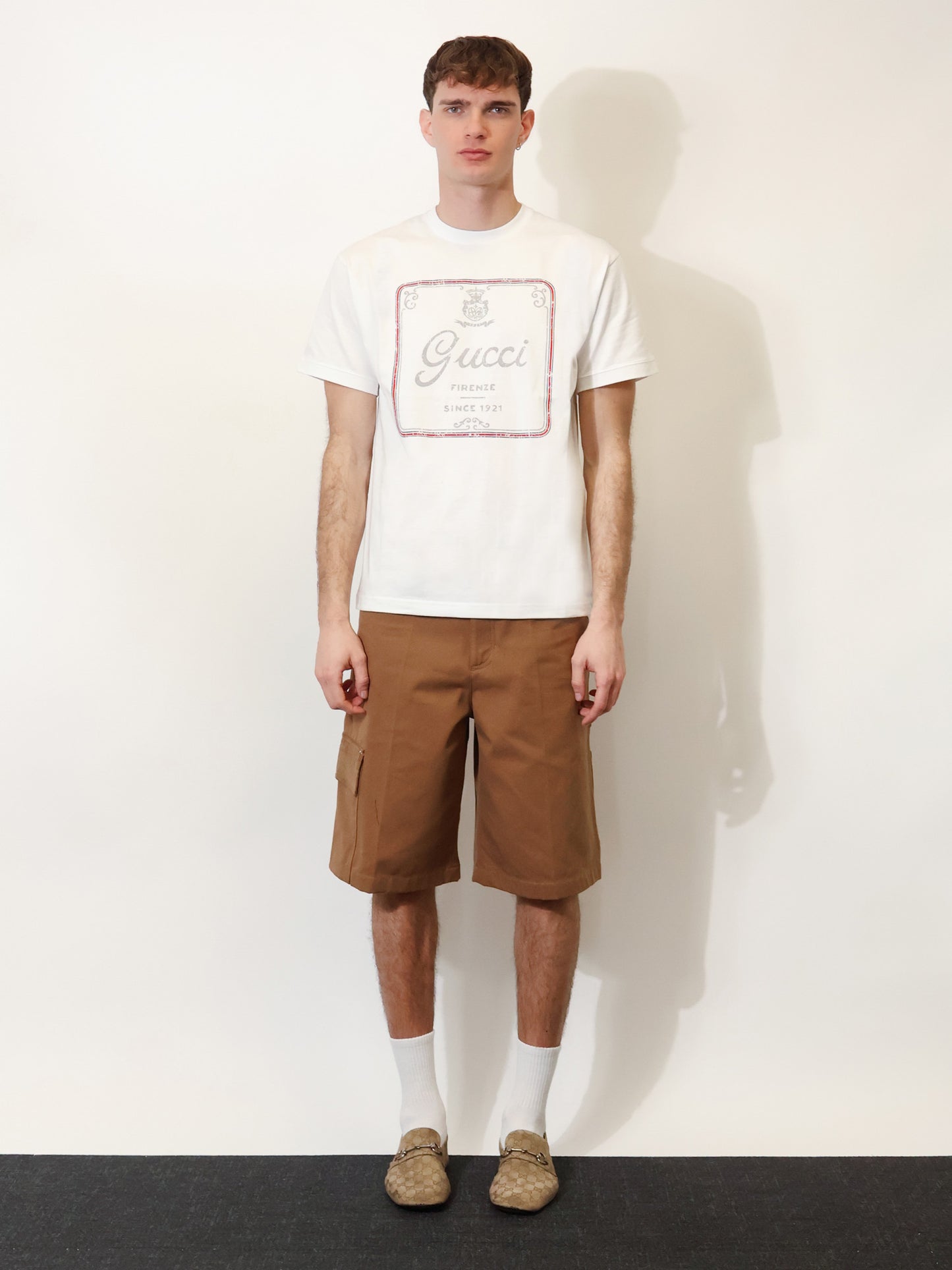 Cotton T-shirt with Gucci Firenze 1921 print