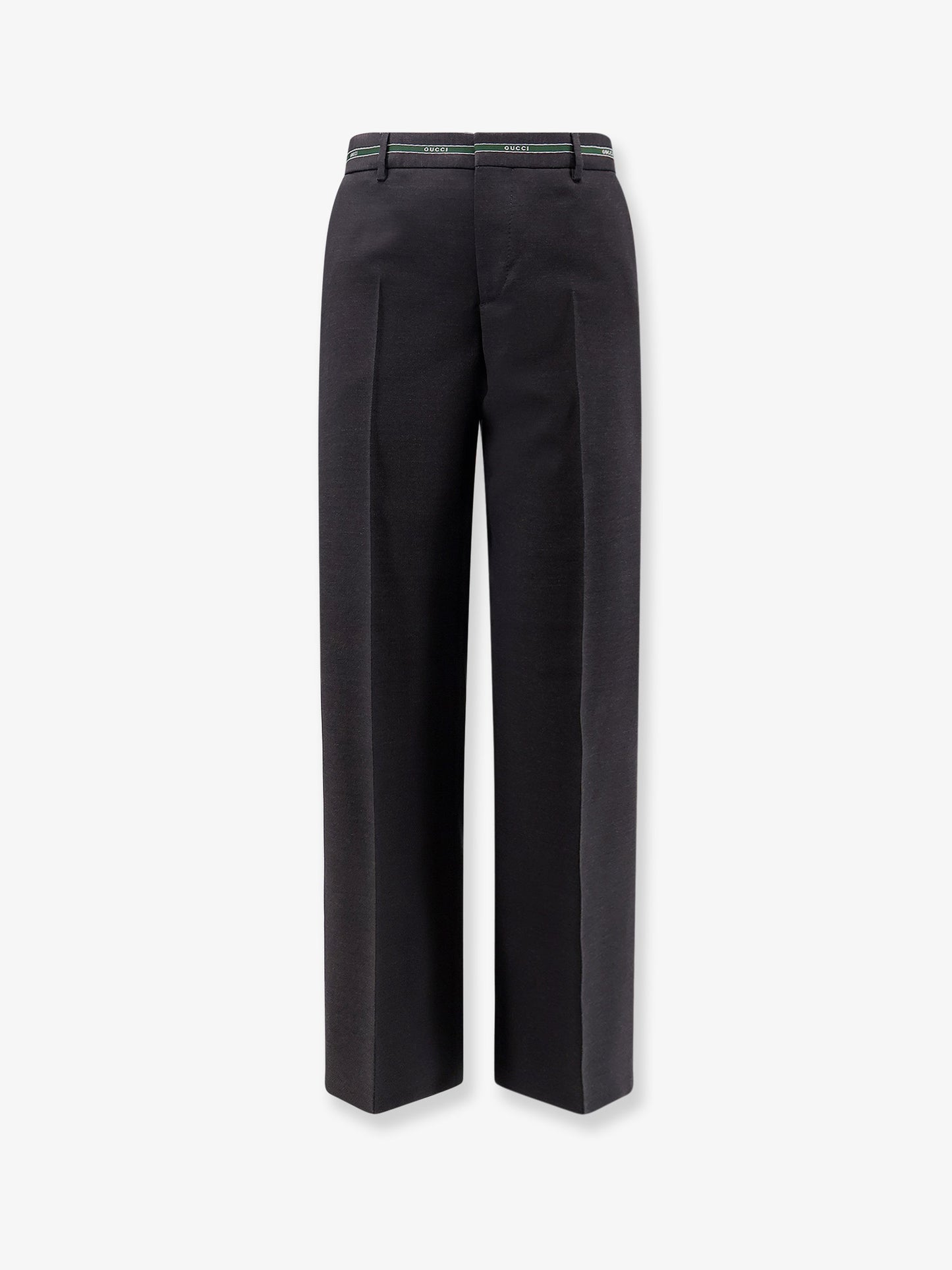 Wool trousers with Gucci detail