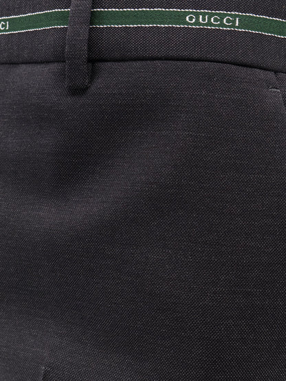 Wool trousers with Gucci detail thumbnail