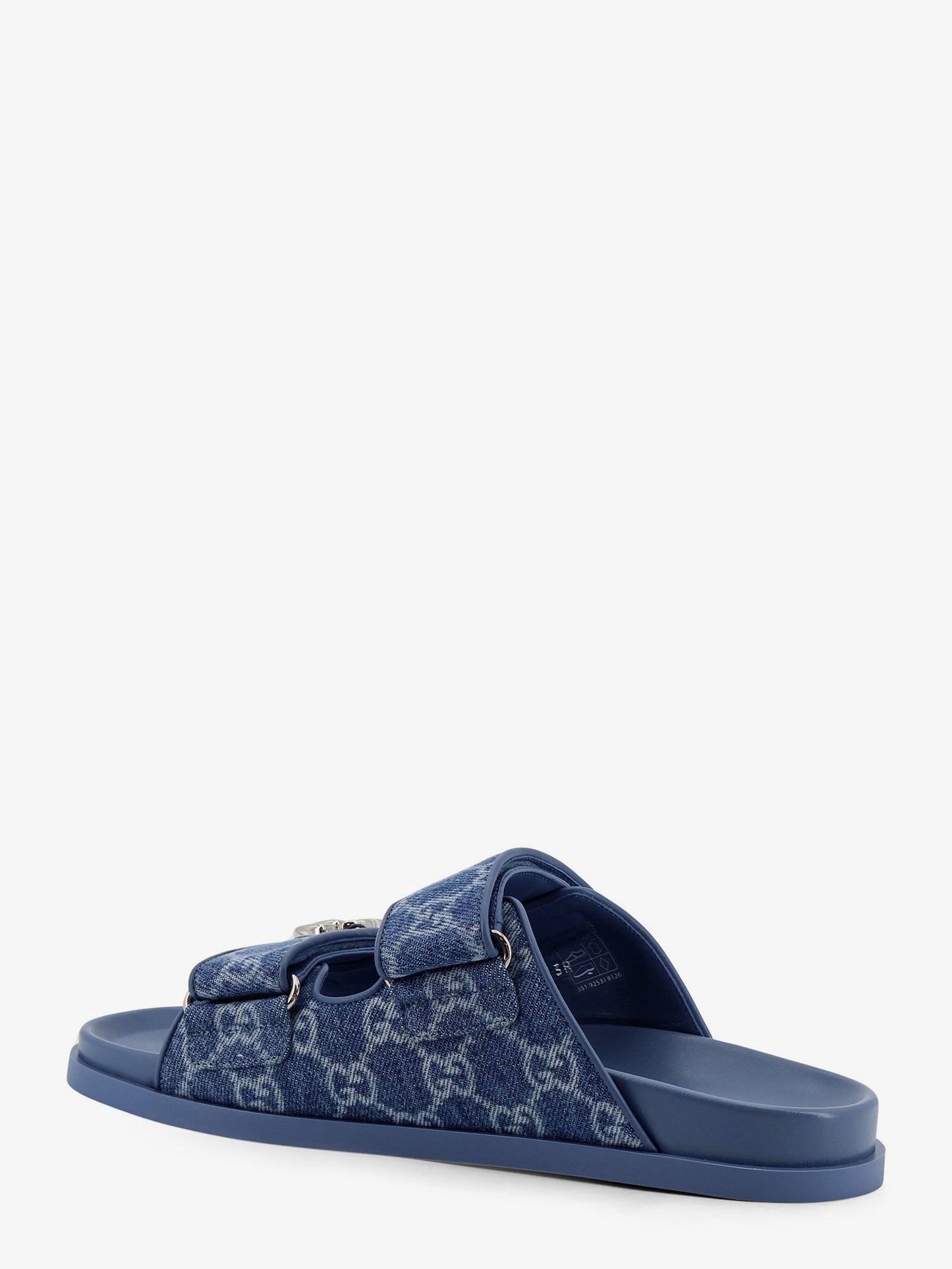 Laser GG denim sandals with all-over GG motif
