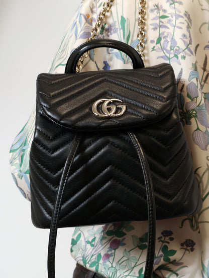 GG Marmont Mini leather backpack thumbnail