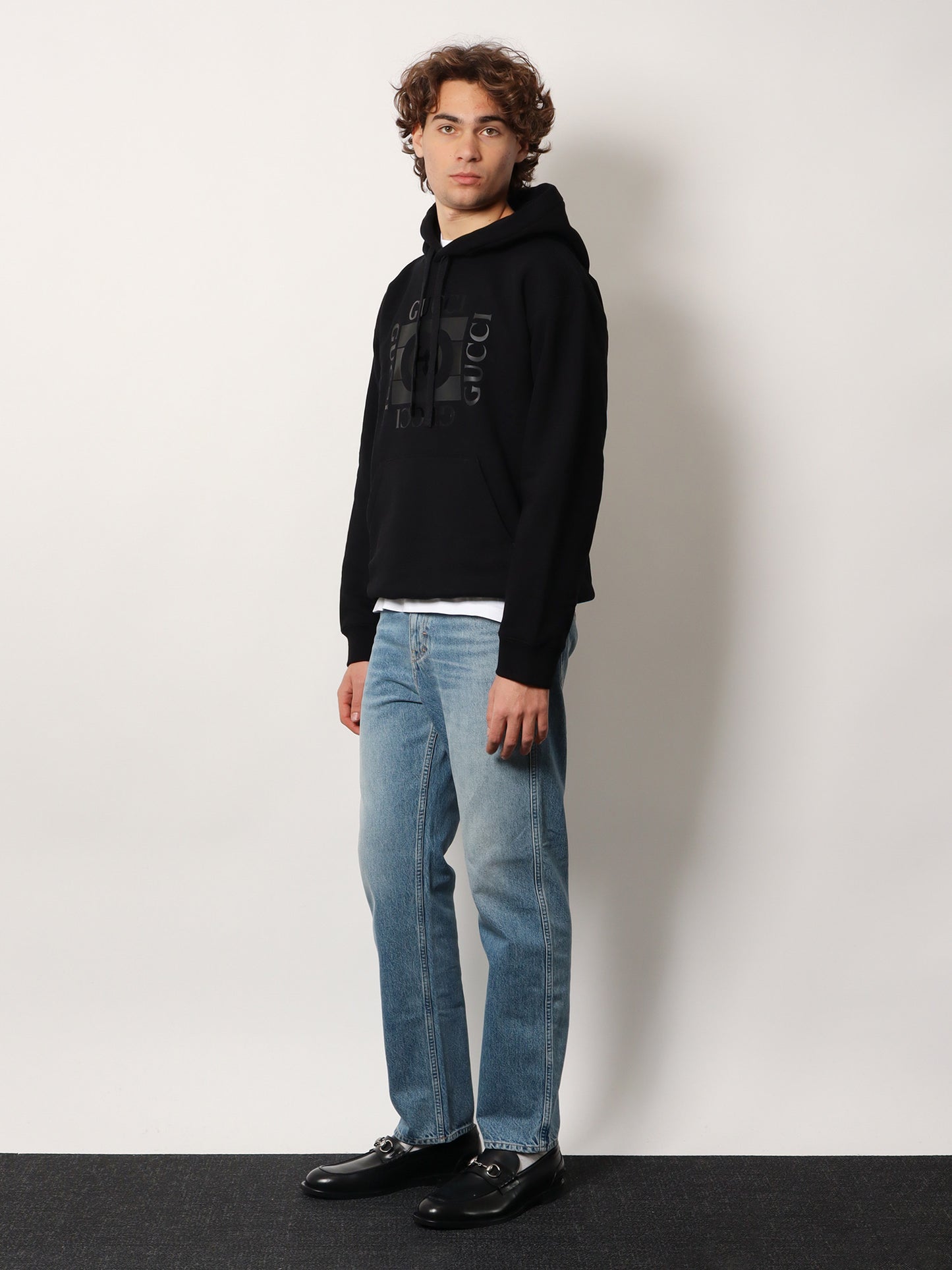 Cotton sweatshirt with GG Incrocio print