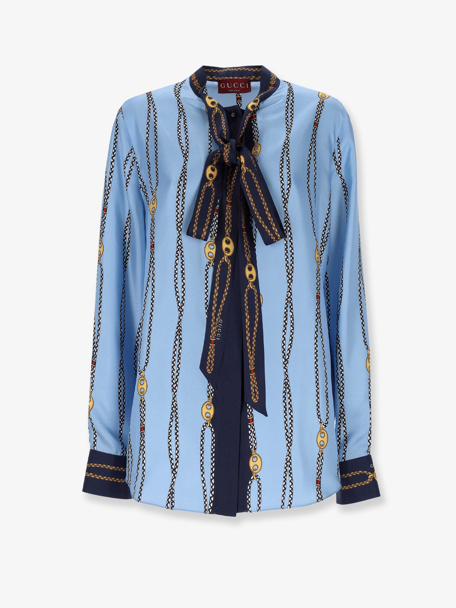 Printed silk twill shirt GUCCI - Nugnes1920
