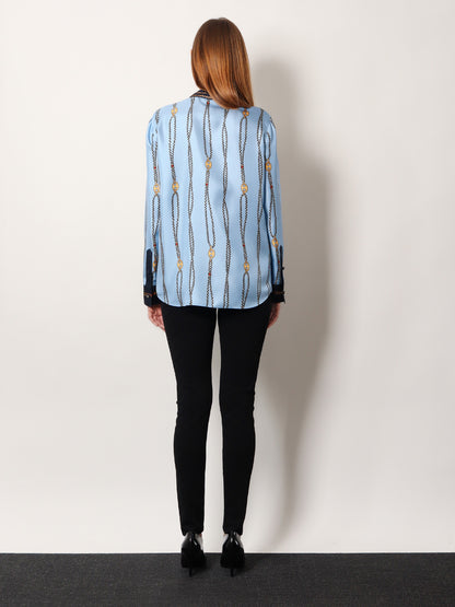 Printed silk twill shirt thumbnail