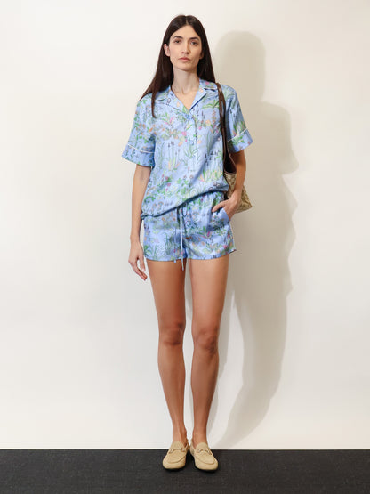 Printed silk shorts thumbnail