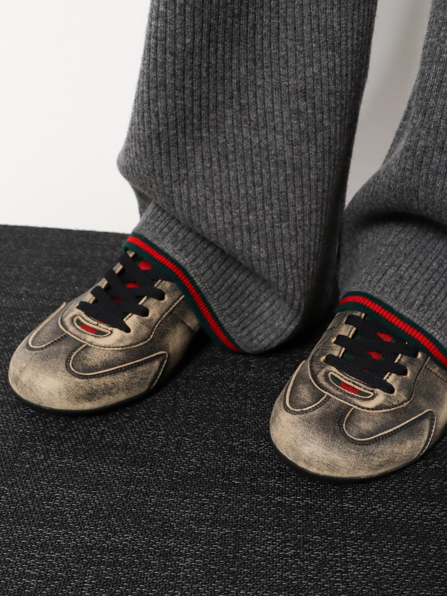 Gucci Shift délavé leather sneakers