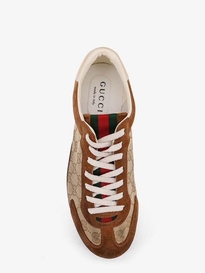 Sneakers Gucci Shift in suede con inserti in Tessuto GG Supreme thumbnail