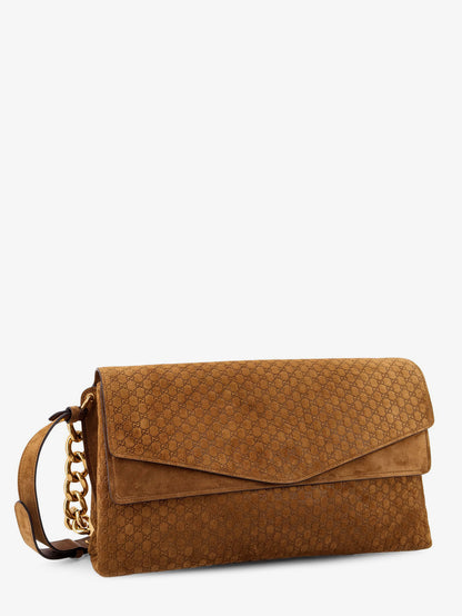 Suede crossbody bag with all-over GG motif thumbnail