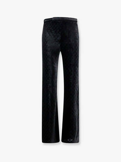 GG stretch devoré velvet trousers thumbnail