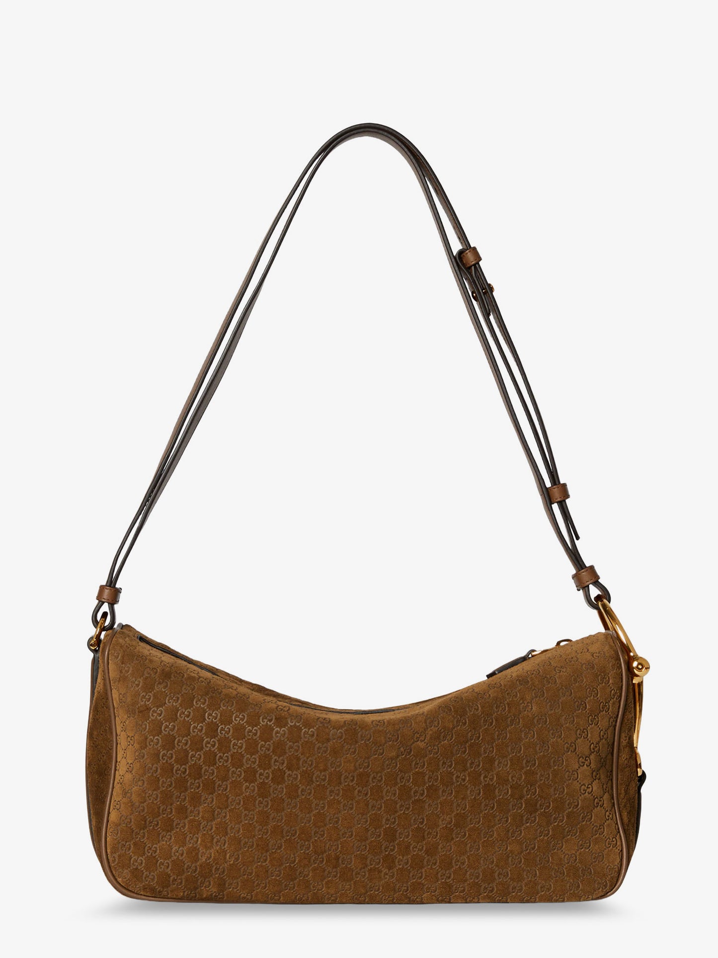 Gucci Half Horsebit suede shoulder bag