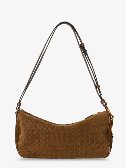 Gucci Half Horsebit suede shoulder bag thumbnail