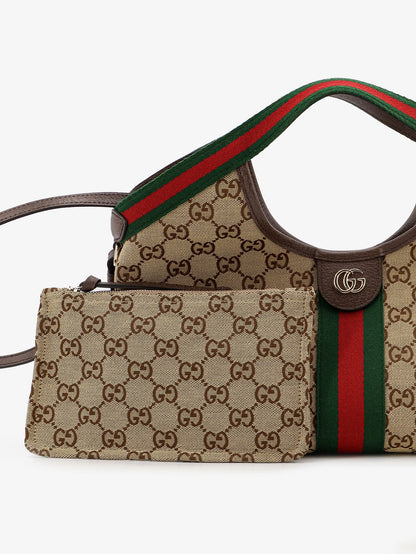 Borsa Tote Gucci Giglio in Tessuto GG Supreme e pelle thumbnail