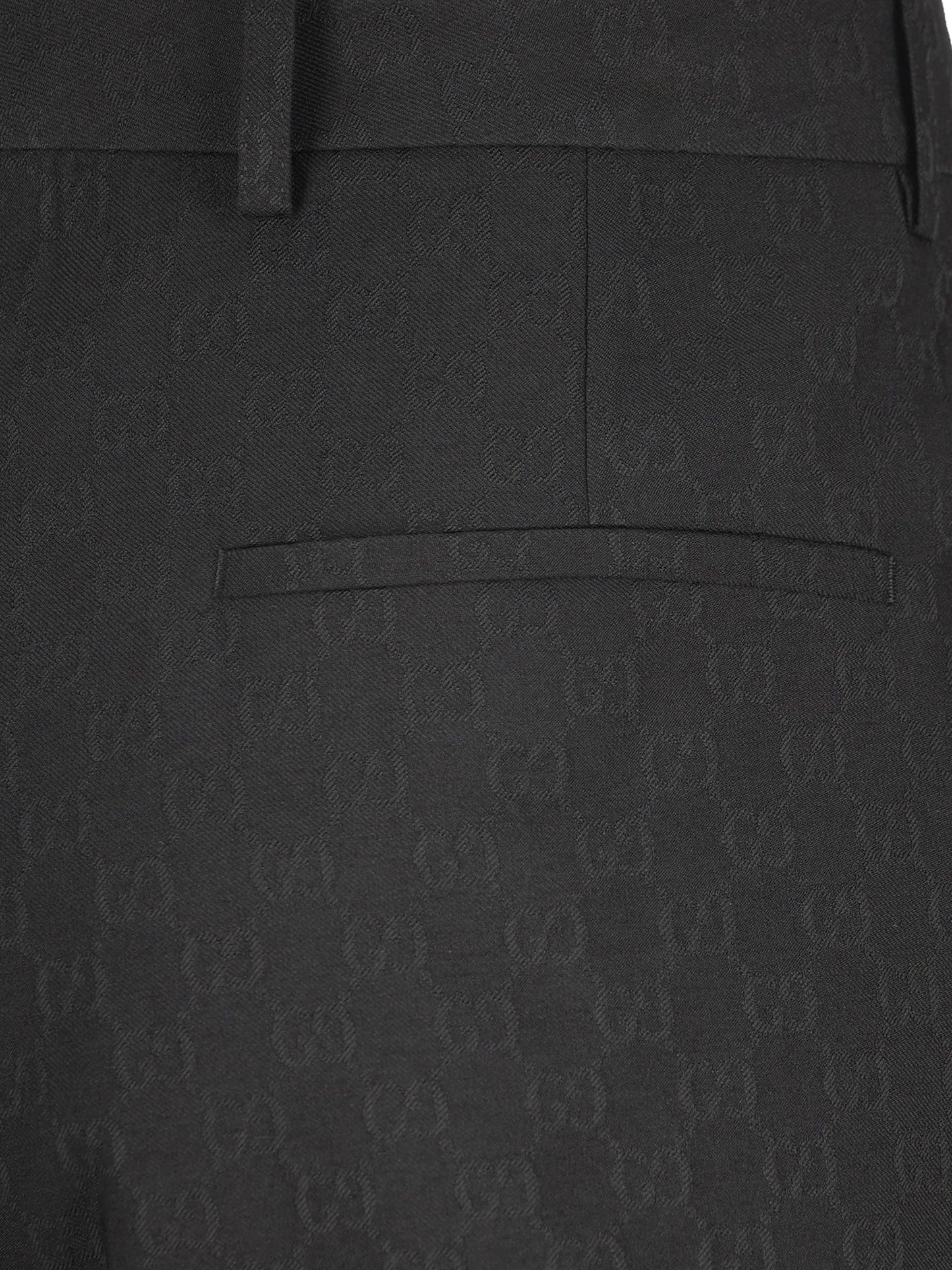 GG wool blend trousers