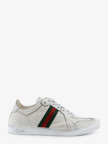 Leather sneakers with Web detail on the side thumbnail