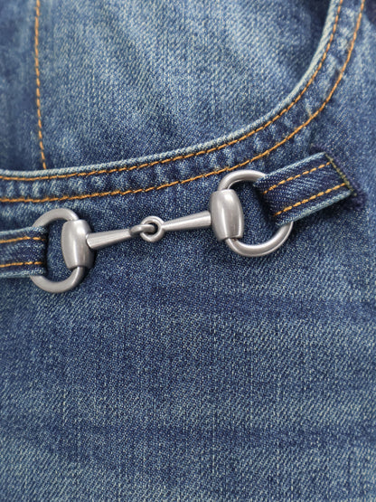 Cotton jeans with Horsebit thumbnail
