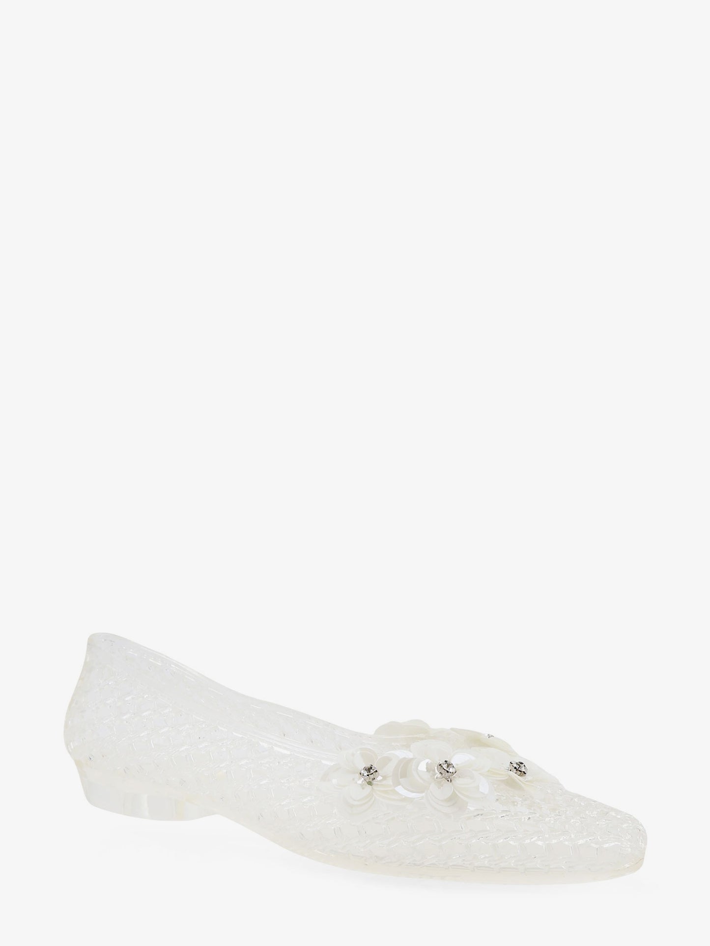 PVC ballerinas with beading on the front