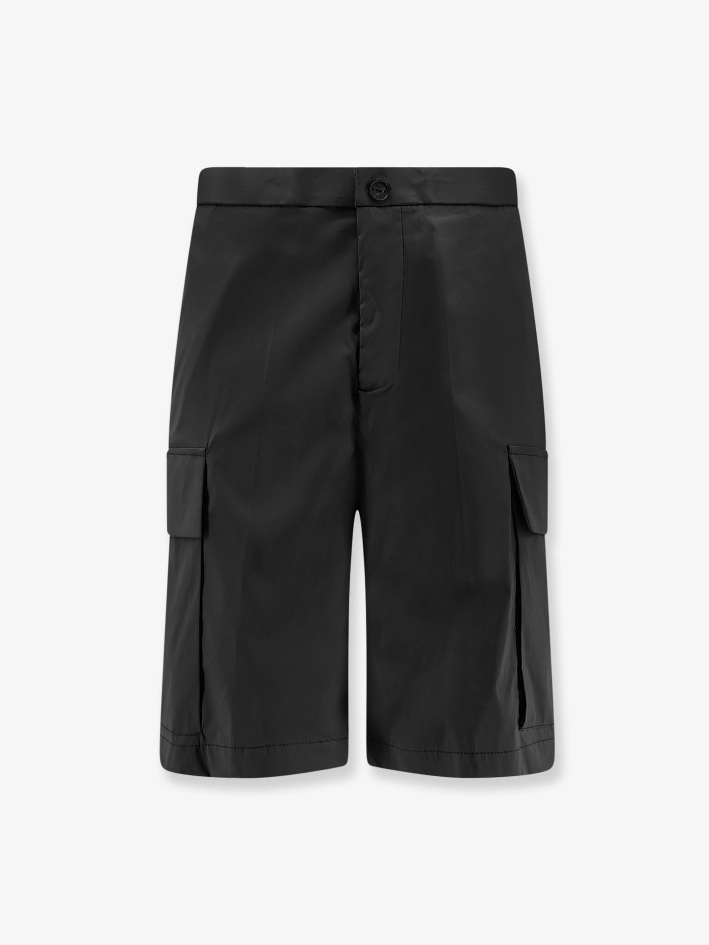 Cotton blend cargo bermuda shorts