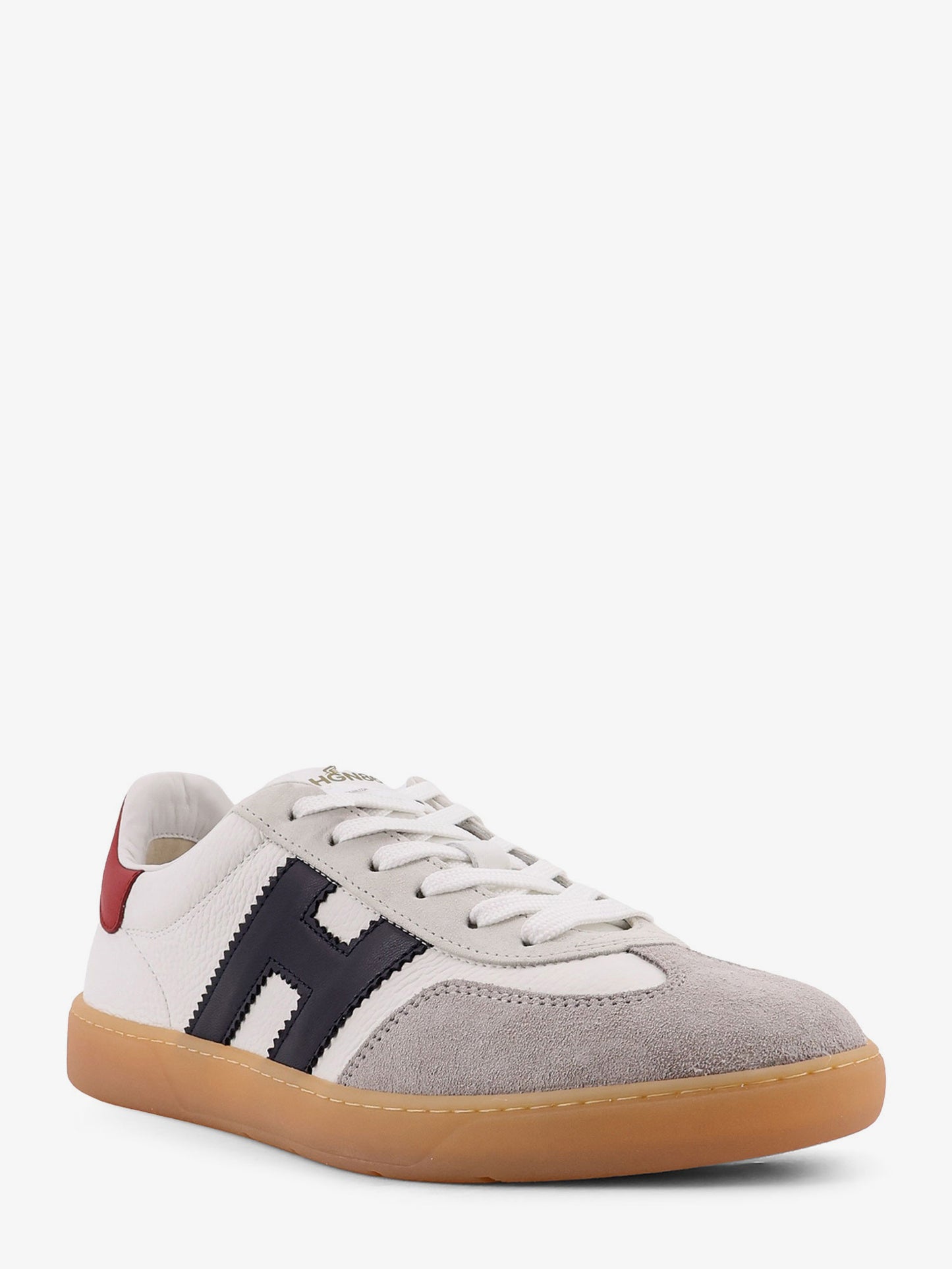 Leather sneakers with suede inserts