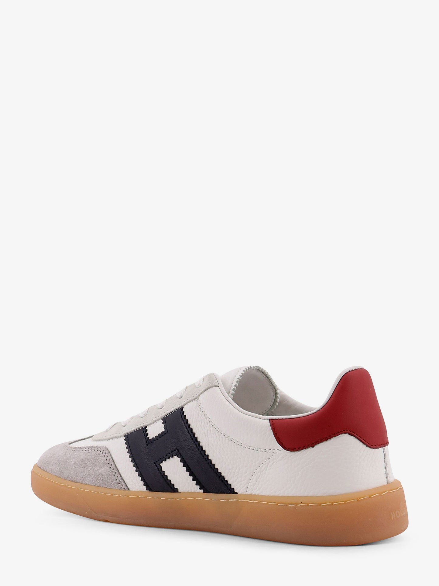 Leather sneakers with suede inserts