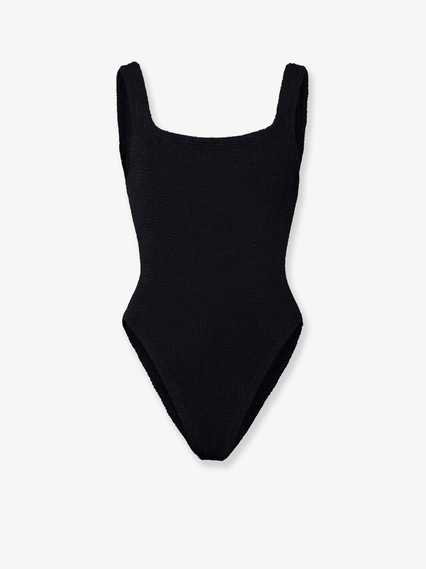 Crinkle fabric one-piece swimsuit