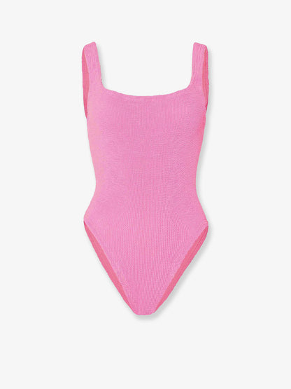 Crinkle fabric one-piece swimsuit thumbnail