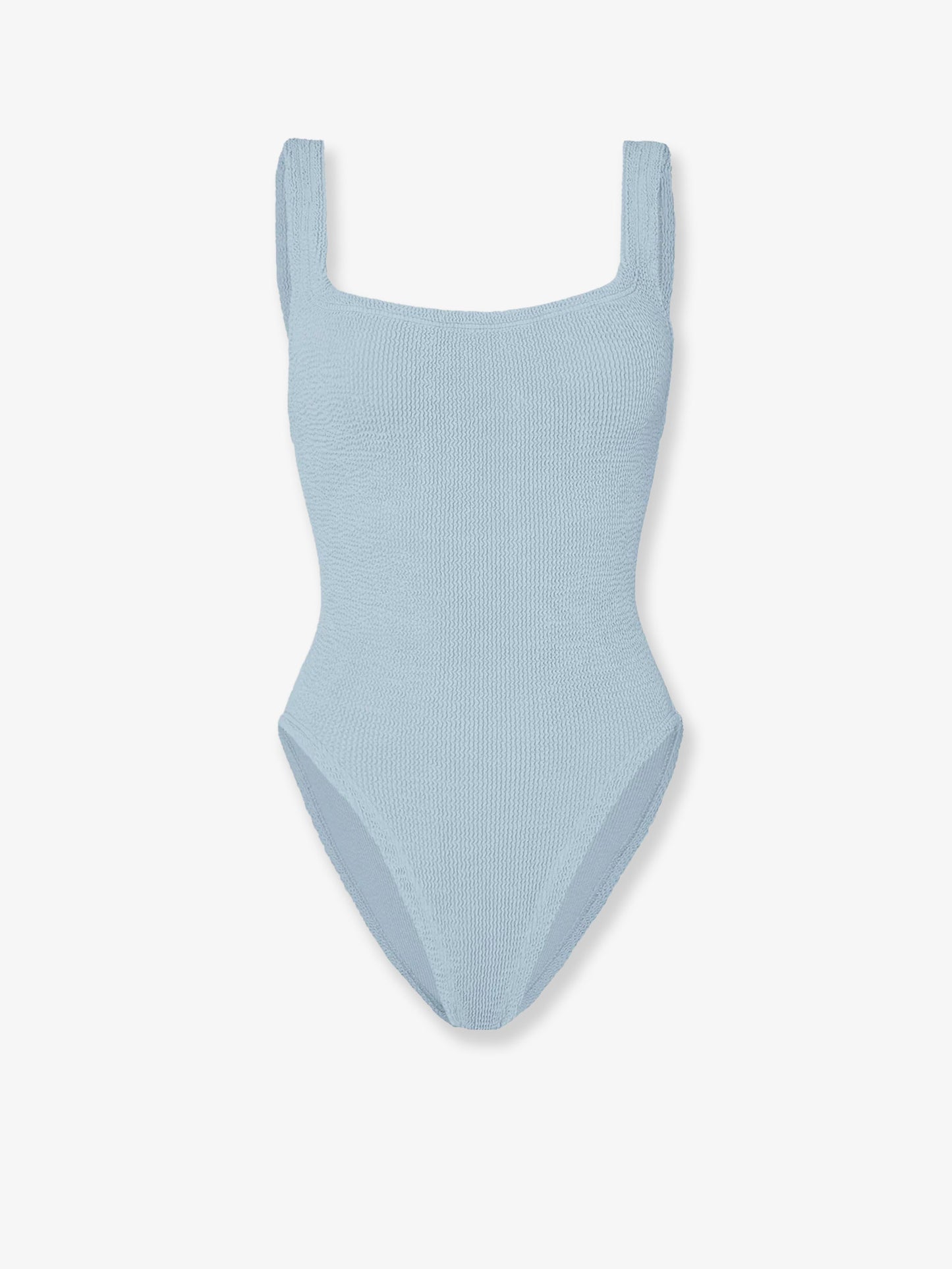 Crinkle fabric one-piece swimsuit