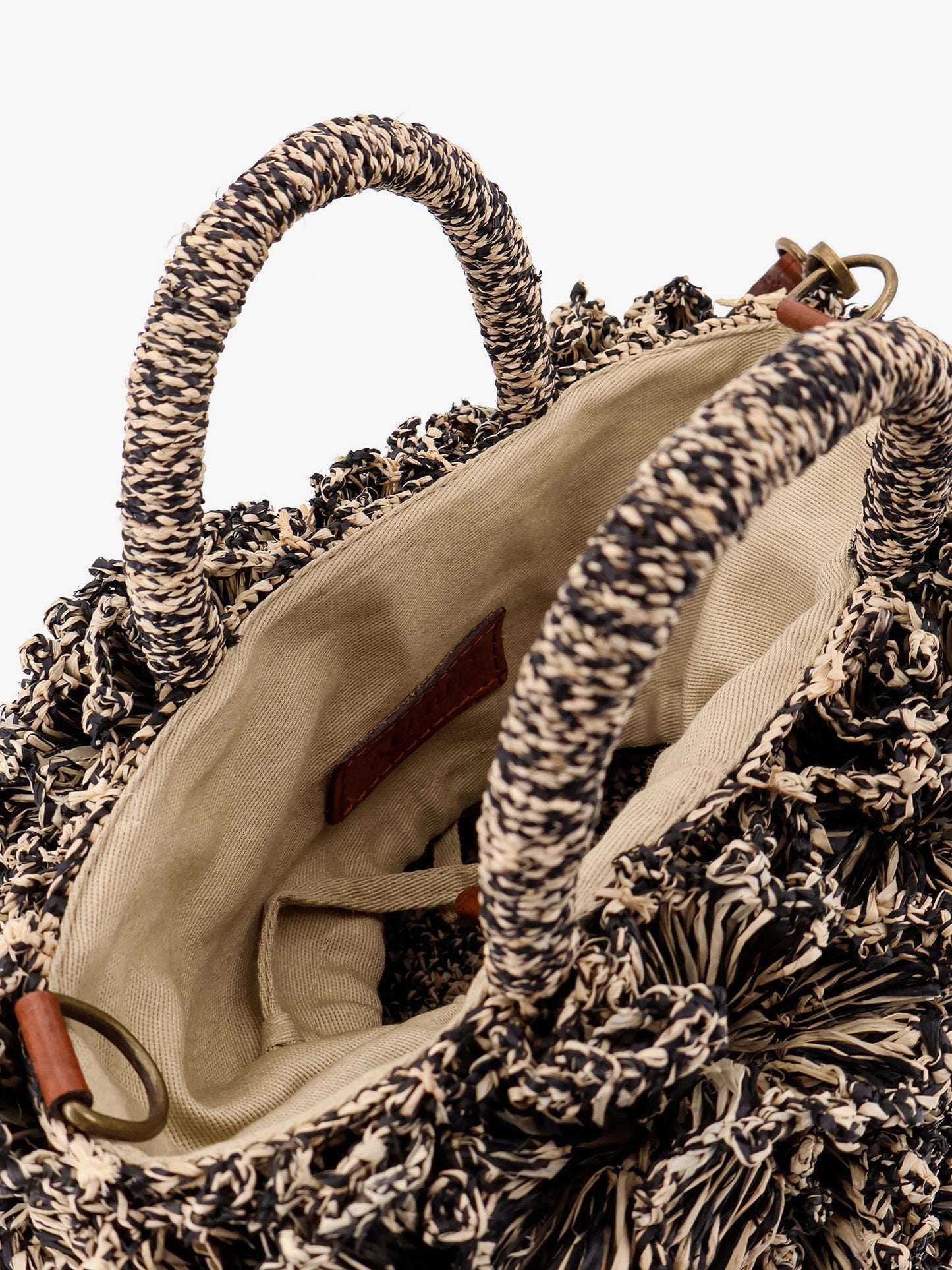 Borsa a tracolla Coral in rafia