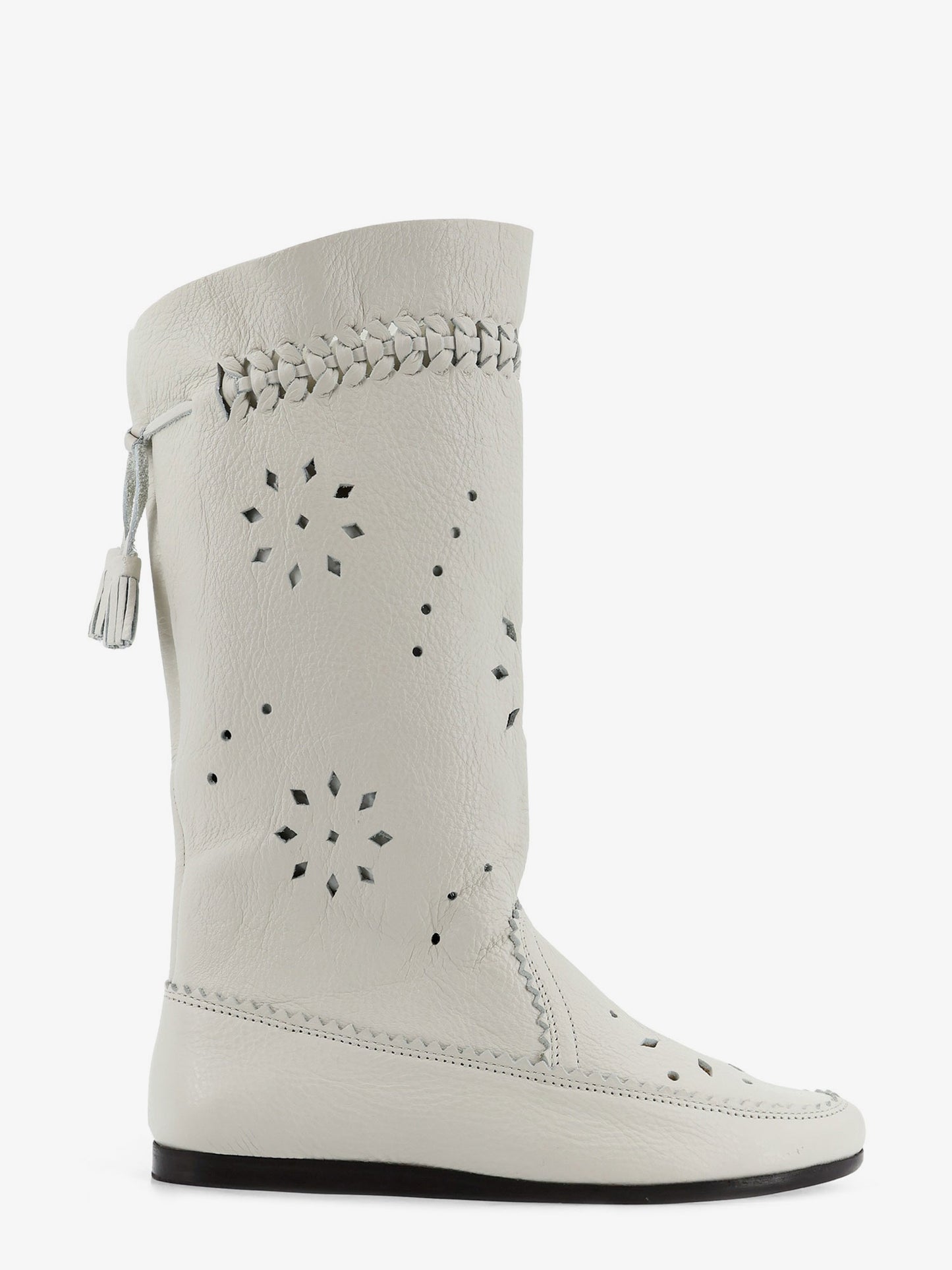 Welky leather boots with cut-out details