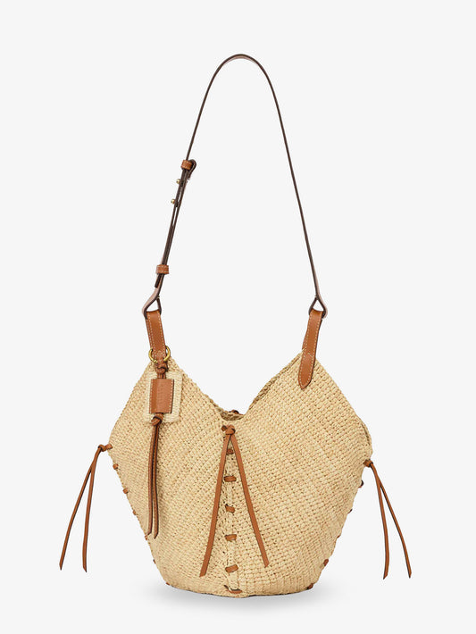 Losange raffia shoulder bag