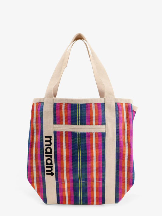 Darwen nylon shoulder bag with striped pattern