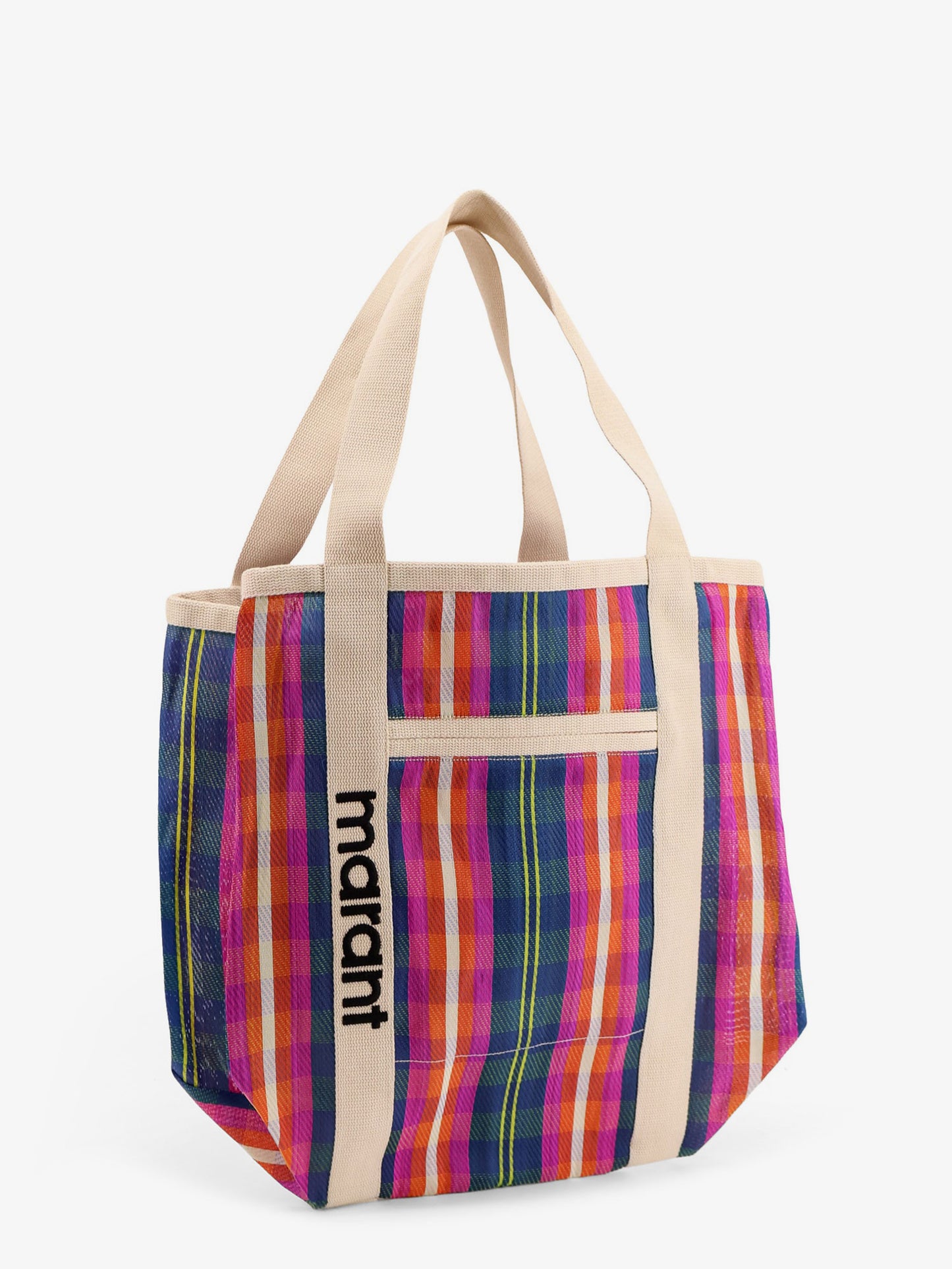 Darwen nylon shoulder bag with striped pattern