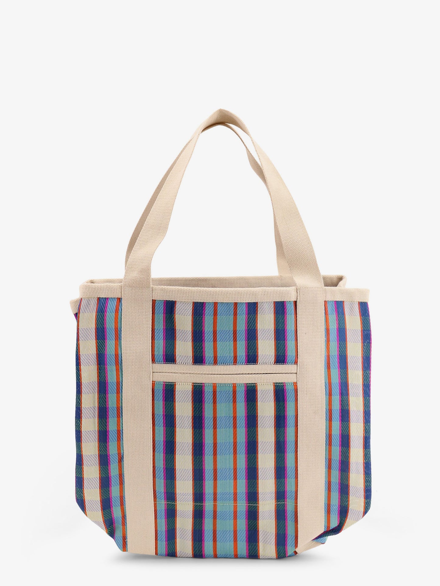 Darwen nylon shoulder bag with striped pattern