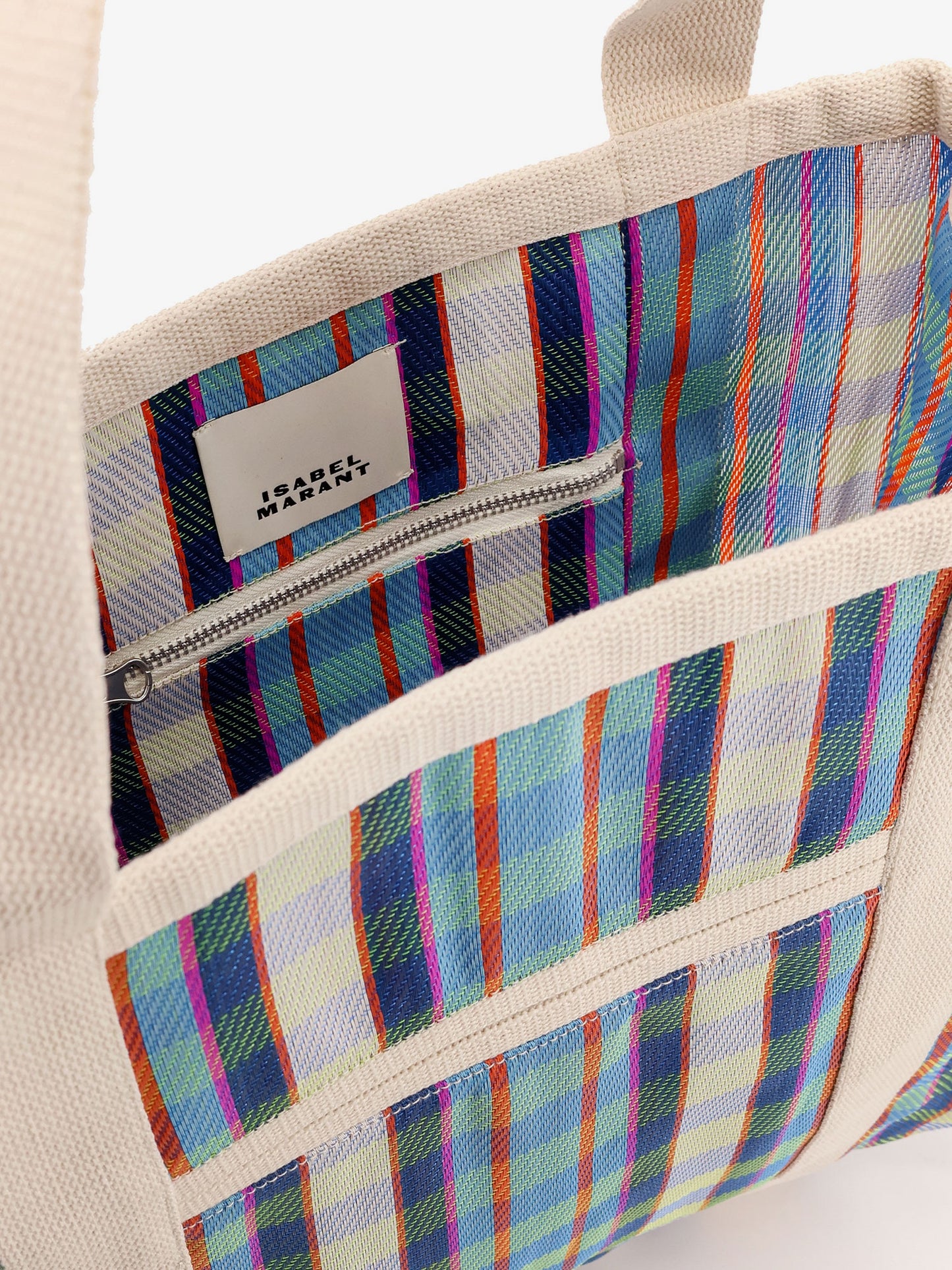 Darwen nylon shoulder bag with striped pattern