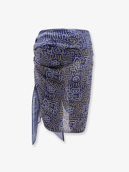 Lucilia cotton and silk blend pareo scarf thumbnail