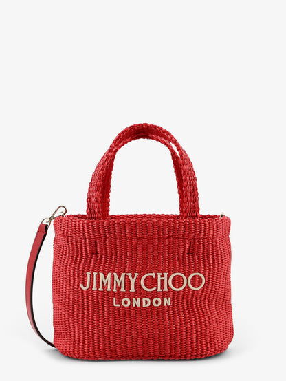 Raffia crossbody bag with embroidered logo on the front thumbnail