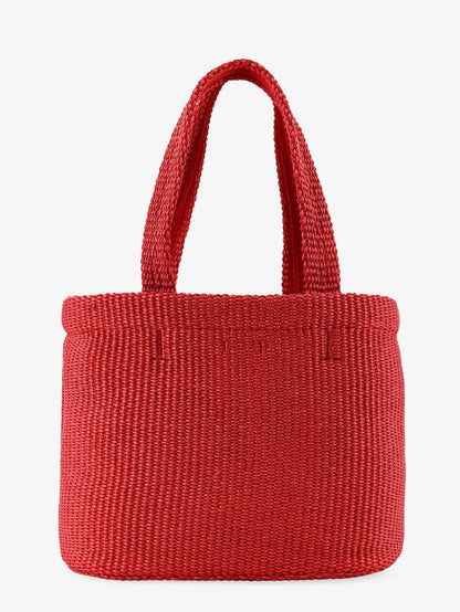 Raffia shopping bag with lettering logo on the front thumbnail