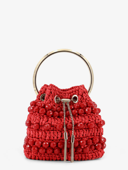 Bon Bon raffia bucket bag